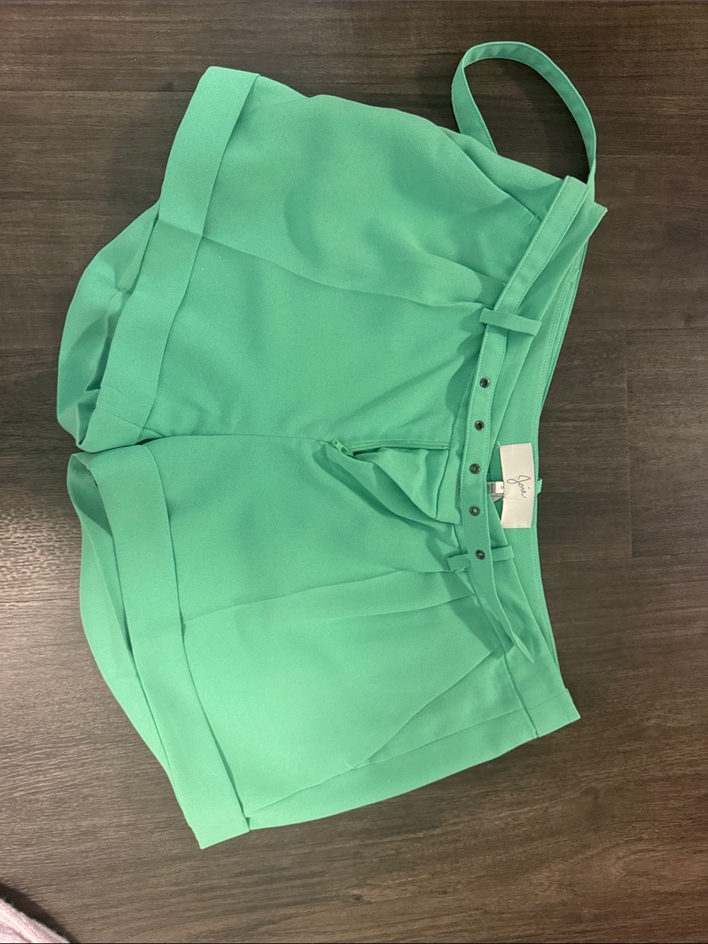 Joie Mint Green High-Waist Dress Shorts
